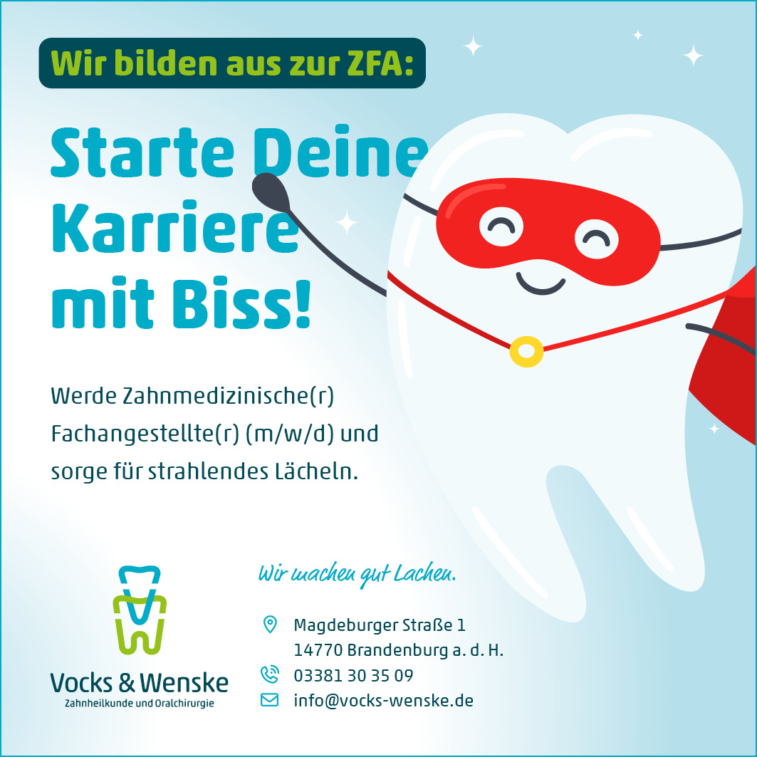 Stellenanzeige ZFA Ausbildung